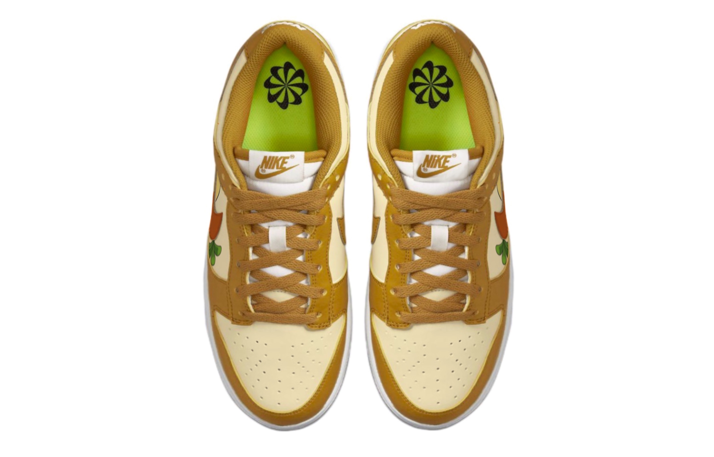 Nike Dunk Low Brown Yellow 'Greedy Rabbit Hand-Painted Graffiti' 圖 4