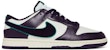 Nike Dunk Low Chenille Swoosh 'Sail Grand Purple' Lelaki Ungu DQ7683-100