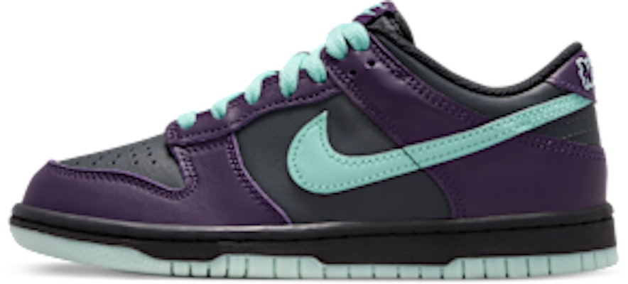 (Youth) Nike Dunk Low Dark Smoke Gray/Grand Purple/Black/Artisan Teal FB9109-013 Buy (Youth) Nike Dunk Low Dark Smoke Gray/Grand Purple/Black/Artisan Teal FB9109-013