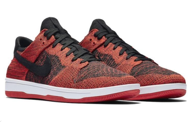 Shop Nike Dunk Low Flyknit 'Bred' Lelaki Kasut 917746-004