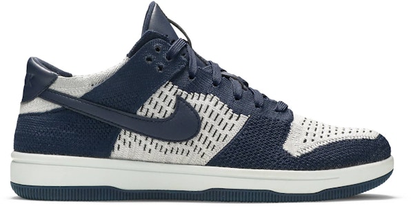 Nike Dunk Low Flyknit 'College Navy Platinum' sepatu pria wanita navy abu-abu 917746-400 Buy Nike Dunk Low Flyknit 'College Navy Platinum' sepatu pria wanita navy abu-abu 917746-400