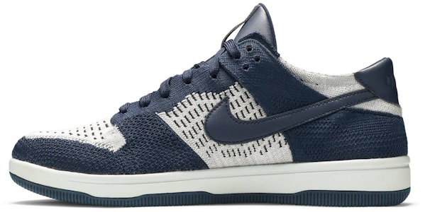 Nike Dunk Low Flyknit 'College Navy Platinum' sepatu pria wanita navy abu-abu 917746-400 Lookbook Nike Dunk Low Flyknit 'College Navy Platinum' sepatu pria wanita navy abu-abu 917746-400