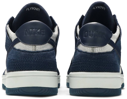 Nike Dunk Low Flyknit 'College Navy Platinum' 917746-400 Details for Nike Dunk Low Flyknit 'College Navy Platinum' 917746-400