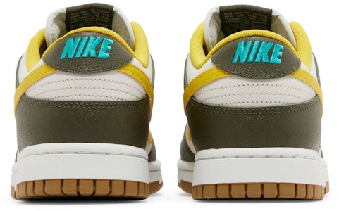 Nike Dunk Low Premium 'Cargo Khaki Vivid Sulfur' Lelaki FV3629-371 Details for Nike Dunk Low Premium 'Cargo Khaki Vivid Sulfur' Lelaki FV3629-371