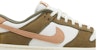 Nike Dunk Low Premium 'Medium Olive Hemp' Lelaki Wanita Kasual Sneakers. FQ8250-200