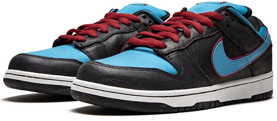 Nike Dunk SB 低幫 天使與死亡 拼色復古 滑板鞋 男款 黑藍紅 Lookbook Nike Dunk SB 低幫 天使與死亡 拼色復古 滑板鞋 男款 黑藍紅