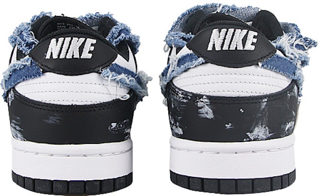 【定制球鞋】Nike Dunk Low Retro Black 染布牛仔 耐磨防滑 低幫 板鞋 男女同款 藍黑 Shop 【定制球鞋】Nike Dunk Low Retro Black 染布牛仔 耐磨防滑 低幫 板鞋 男女同款 藍黑