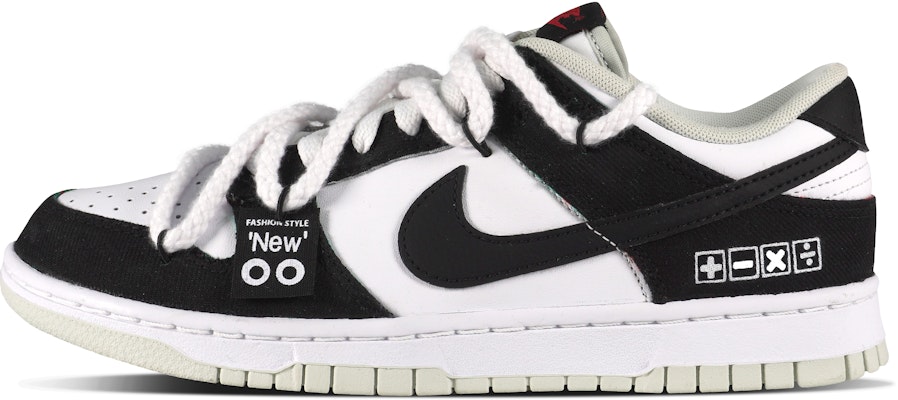 【定制球鞋】Nike Dunk Low Retro 格紋數學公式 小眾潮流風 復古 低筒 板鞋 男款 黑白 Buy 【定制球鞋】Nike Dunk Low Retro 格紋數學公式 小眾潮流風 復古 低筒 板鞋 男款 黑白