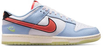 Nike Dunk Low Smiley Swoosh White Hydrogen Blue Crimson IR0609-100 Nike Dunk Low Smiley Swoosh White Hydrogen Blue Crimson IR0609-100