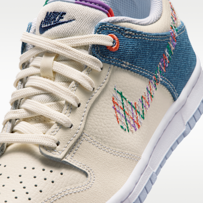 Sizing (JR) 耐克Dunk Low 浅珍珠蓝/蓝色牛仔/午夜海军蓝/多彩配色 IR1825-022