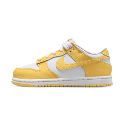 Nike Dunk Low White/White/White/Soft Yellow