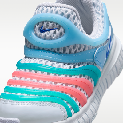 Sizing Nike Dynamo Free BR 2 Kids Sneakers Football Gray/Energy/Tropical Pink/Racer Blue IV0523-001