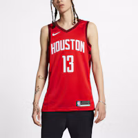 Shop Nike Earned Edition NBA Jersey Rockets James Harden 13 Red BQ1161-658