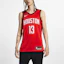 Shop Nike 精英版 NBA 球衣 火箭隊 James Harden 13 紅色 BQ1161-658