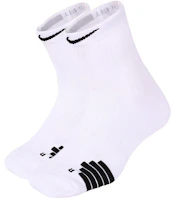 Nike Elite Basketball Training Crew Socks Unisex White Couple Style SX7625-100 Nike Elite Basketball Training Crew Socks Unisex White Couple Style SX7625-100