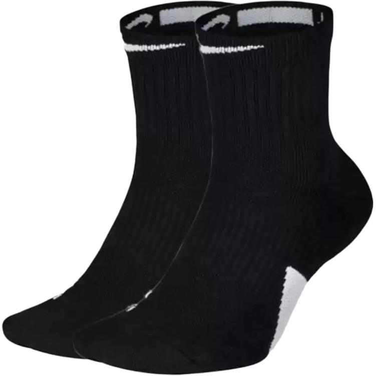 Nike Elite Mid-Crew Training Basketball Socks Unisex Black Couple Style SX7625-013