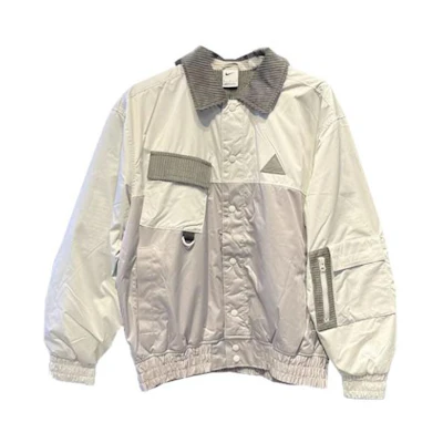 Nike Embroidered Collared Warm Sports Jacket - Gray DQ6120-072