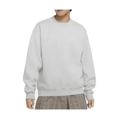 Nike Embroidered Logo Crewneck Sweatshirt Gray Long Sleeve CV0554-050