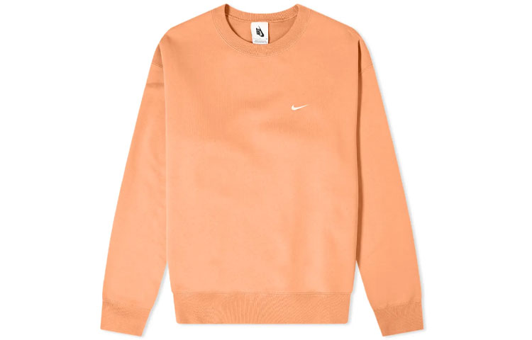 Nike Embroidered Logo Crewneck Sweatshirt Orange Long Sleeve CV0554-863