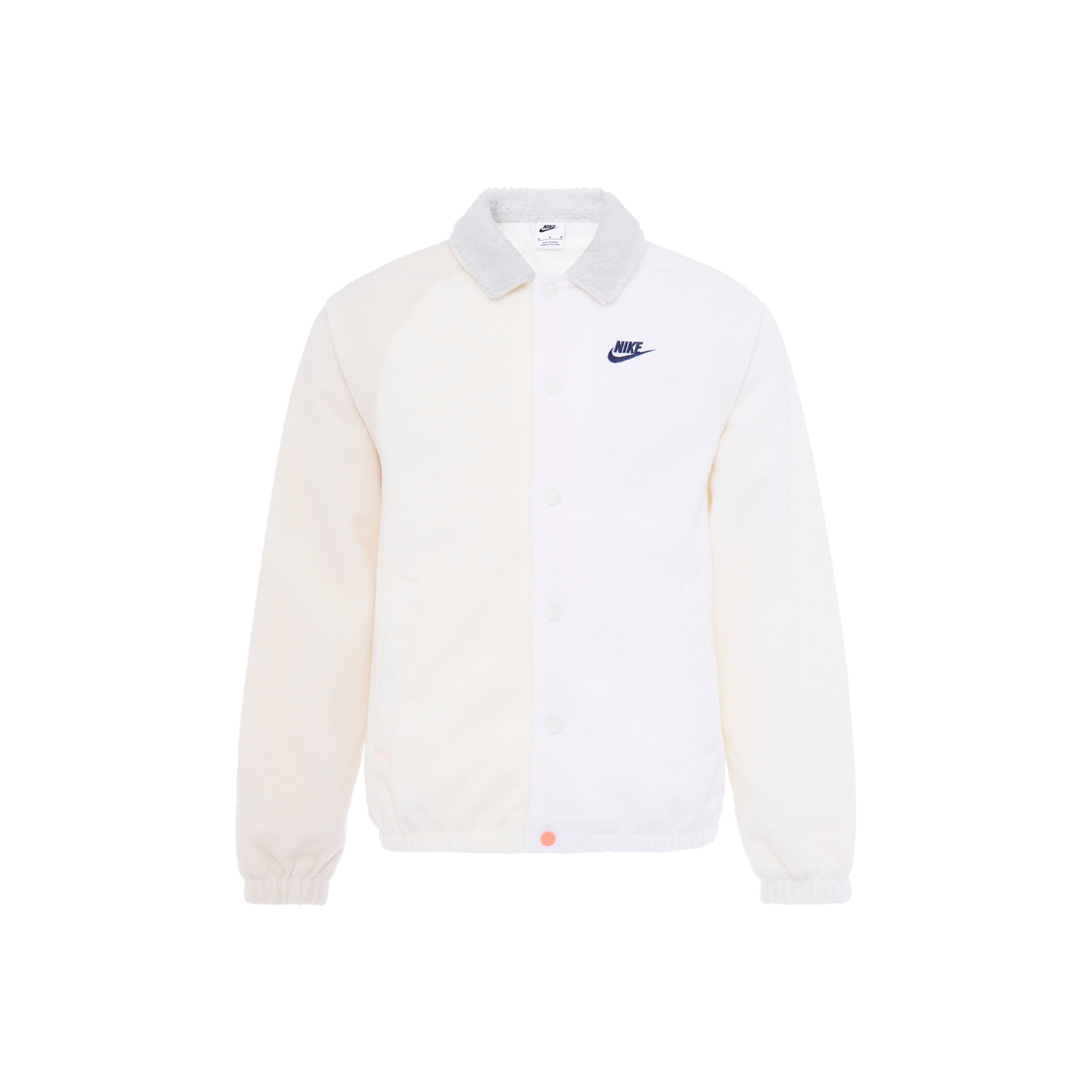Nike Embroidered Logo Fleece Collar Jacket White () FB1827-133