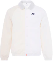 Nike Embroidered Logo Fleece Collar Jacket White () FB1827-133 Nike Embroidered Logo Fleece Collar Jacket White () FB1827-133