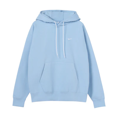 Nike Embroidered Logo Fleece Hoodie Pullover Blue DA0316-436
