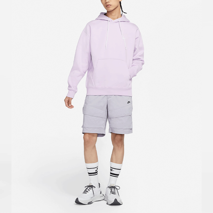 Shop Nike 刺繡Logo羊毛長袖冬季紫色衛衣 DA0316-530