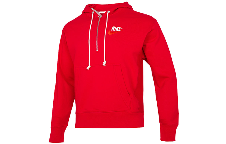 Nike Embroidered Logo Half-Zip Pullover Hoodie Red DM5280-657