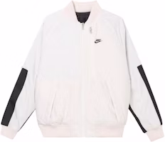 Nike Embroidered Logo Reversible Bomber Jacket Winter White DD6850-030 Nike Embroidered Logo Reversible Bomber Jacket Winter White DD6850-030