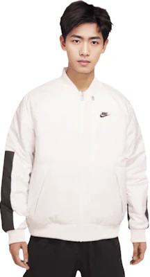 Nike Embroidered Logo Reversible Bomber Jacket Winter White DD6850-030 Details for Nike Embroidered Logo Reversible Bomber Jacket Winter White DD6850-030