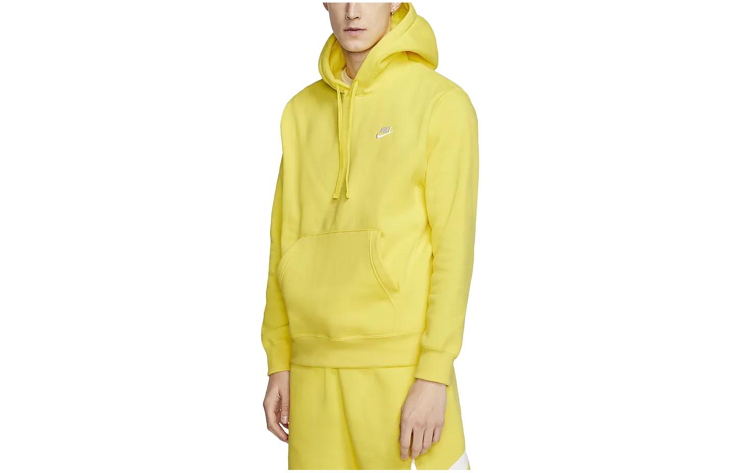 Buy 耐吉男士刺繡標誌黃色抽繩連帽衫 BV2654-731