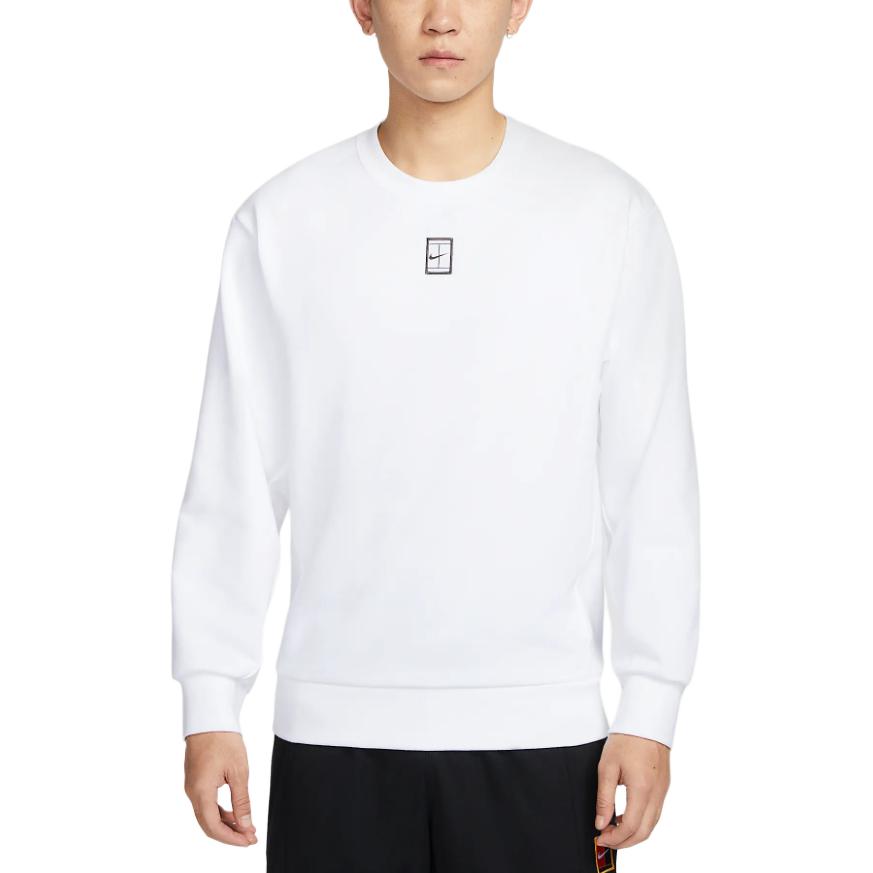 Nike Embroidered Pattern Crewneck Long-Sleeve Sweatshirt White () FZ7521-100