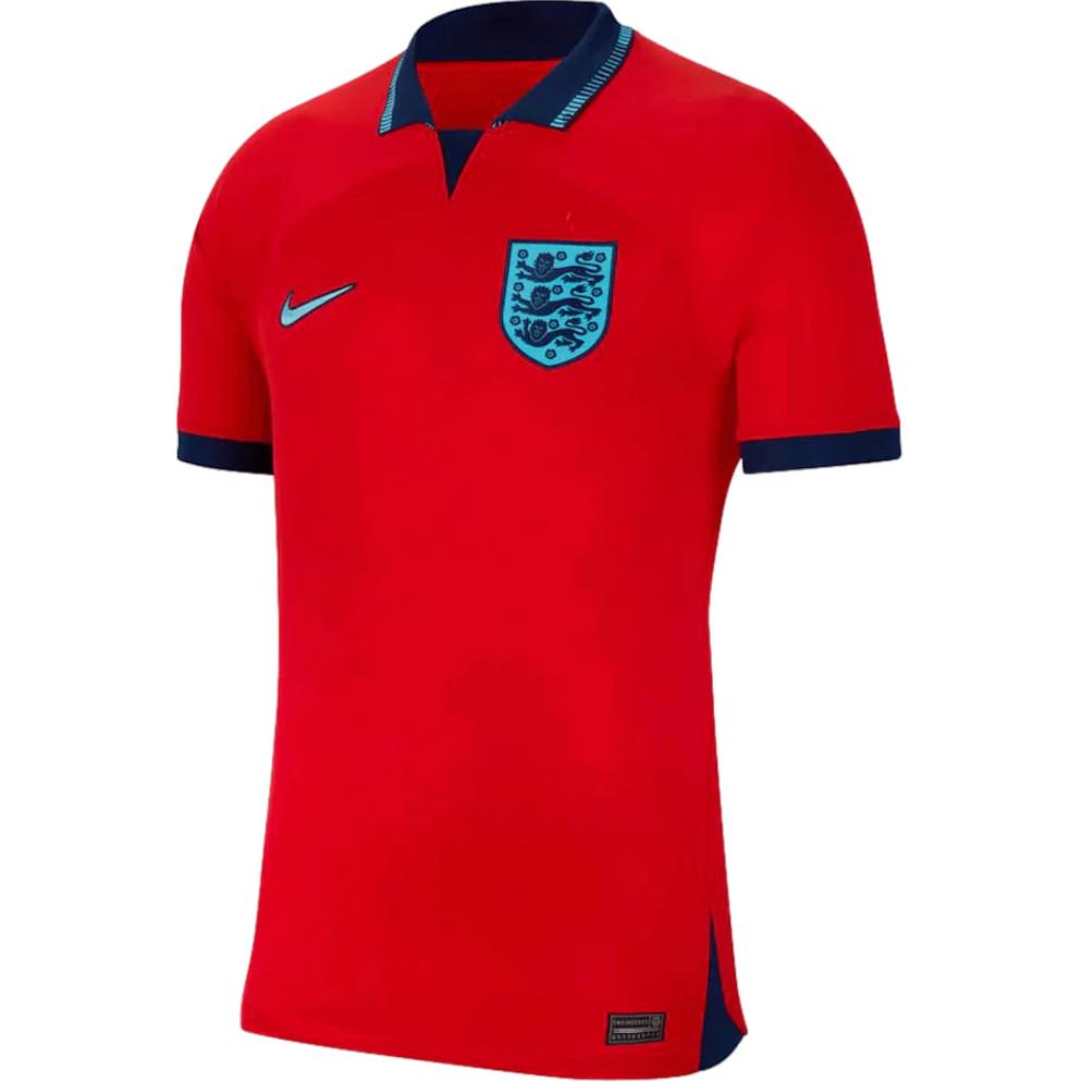 Nike England Away Fan Polo Shirt Red Football Jersey Short Sleeve DN0685-600