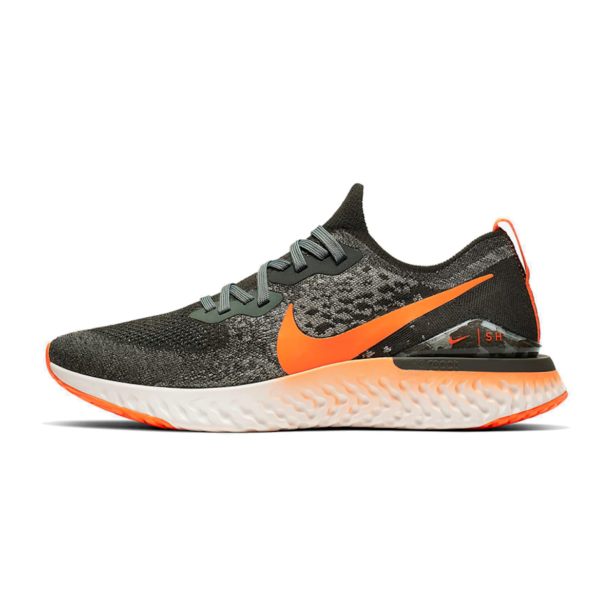 Beli Nike Epic React Flyknit 'Black Orange' CJ7794-381 Novelship