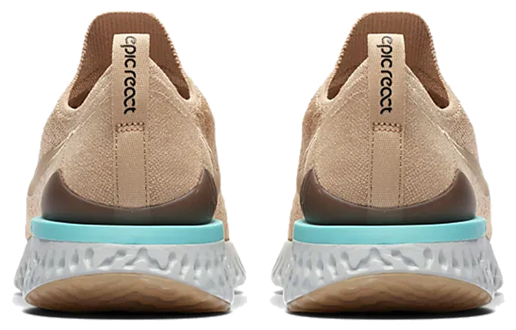 Shop 耐吉 Epic React Flyknit 2 运动 低帮 跑步鞋 男女同款 卡其