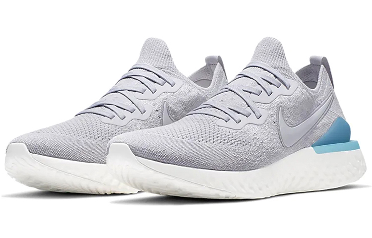 Shop Nike Epic React Flyknit 2 ''Grigio Chiaro Blu Lagoon'' BQ8928-006