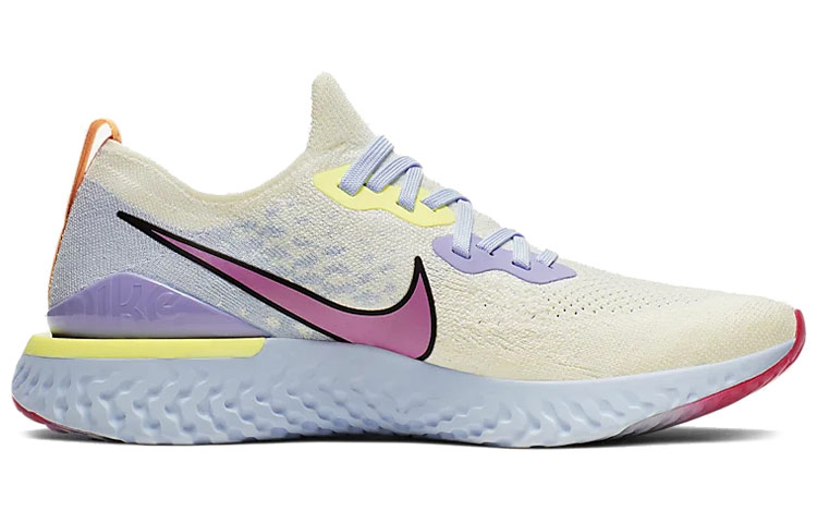 Order Nike Epic React Flyknit 2 低筒 跑步鞋 男女同款 黃紫 飛線 潮流