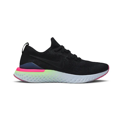 Nike Epic React Flyknit 2 Black Sapphire Hyper Pink