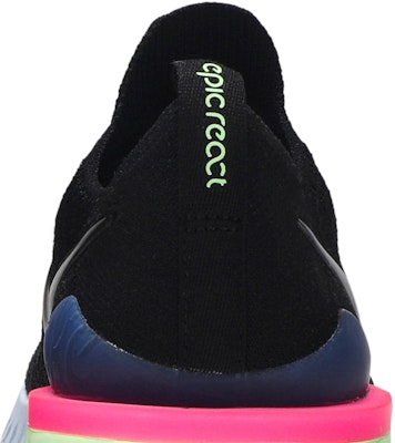 Nike Epic React Flyknit 2 Negro Zafiro Rosa Hipérbole BQ8928-003 Sizing Nike Epic React Flyknit 2 Negro Zafiro Rosa Hipérbole BQ8928-003