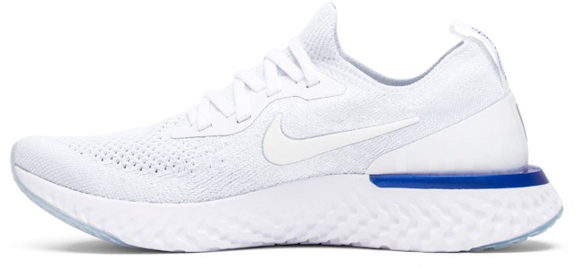 (W) Nike Epic React Flyknit 'Putih Racer Biru' AQ0070-100 Lookbook (W) Nike Epic React Flyknit 'Putih Racer Biru' AQ0070-100
