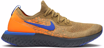 Nike Epic React Flyknit Golden Beige Racer Blue AV8068-200 Nike Epic React Flyknit Golden Beige Racer Blue AV8068-200