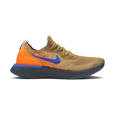 Nike Epic React Flyknit Golden Beige Racer Blue