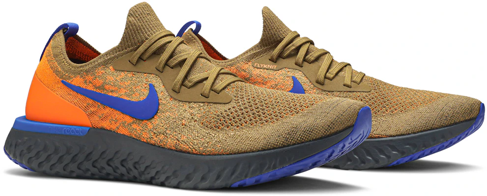 Nike Epic React Flyknit Emas Beige Racer Biru AV8068-200 Cheap Nike Epic React Flyknit Emas Beige Racer Biru AV8068-200