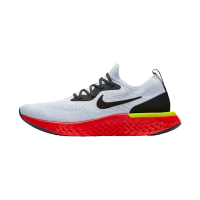 Nike Epic React Flyknit White Bright Crimson