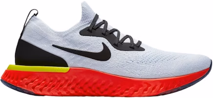 Nike Epic React Flyknit White Bright Crimson AQ0067-103 Nike Epic React Flyknit White Bright Crimson AQ0067-103