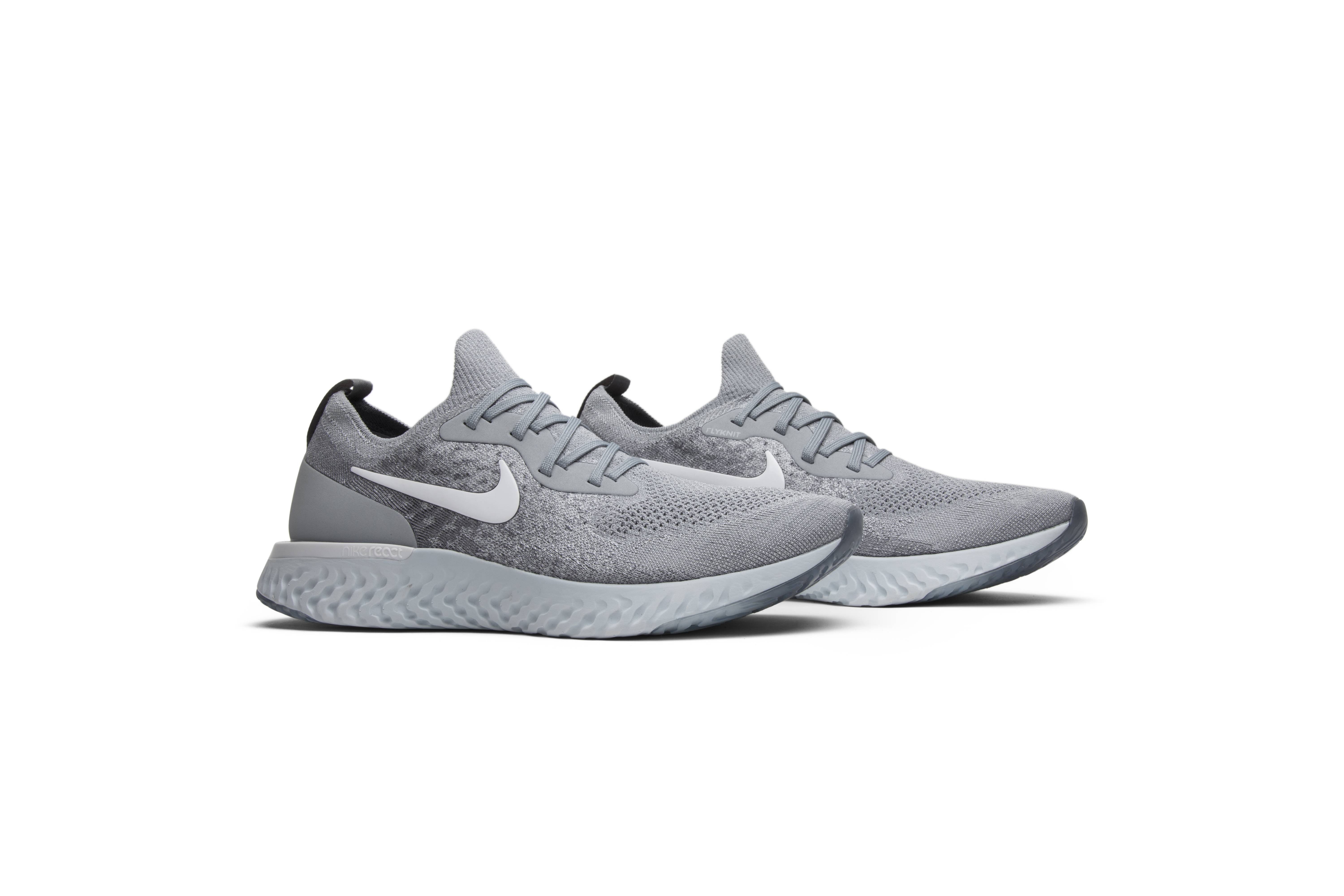 Nike epic react flyknit grey best sale