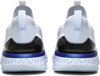 Nike Epic React Moc Flyknit Blanco Azul Hidrógeno BV0417-101 Details for Nike Epic React Moc Flyknit Blanco Azul Hidrógeno BV0417-101