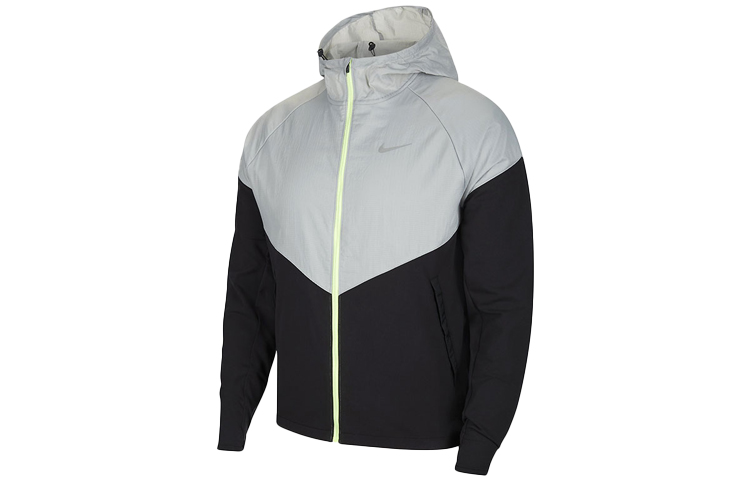 Nike Essential Therma Jacket Black Grey Colorblock Hoodie Coat CV2239-077