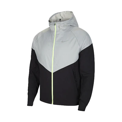 Nike Essential Therma Jacket Black Grey Colorblock Hoodie Coat CV2239-077