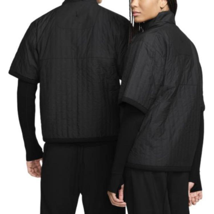 Nike Every Stitch Considered Solid Black Zip-Up Short Sleeve Jacket Unisex. FD6423-010 圖 4